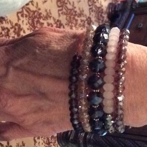 Amethyst beaded bracelet